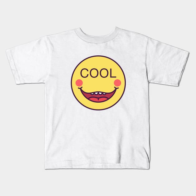 Emoji face with phrase Cool Kids T-Shirt by DmitryMayer